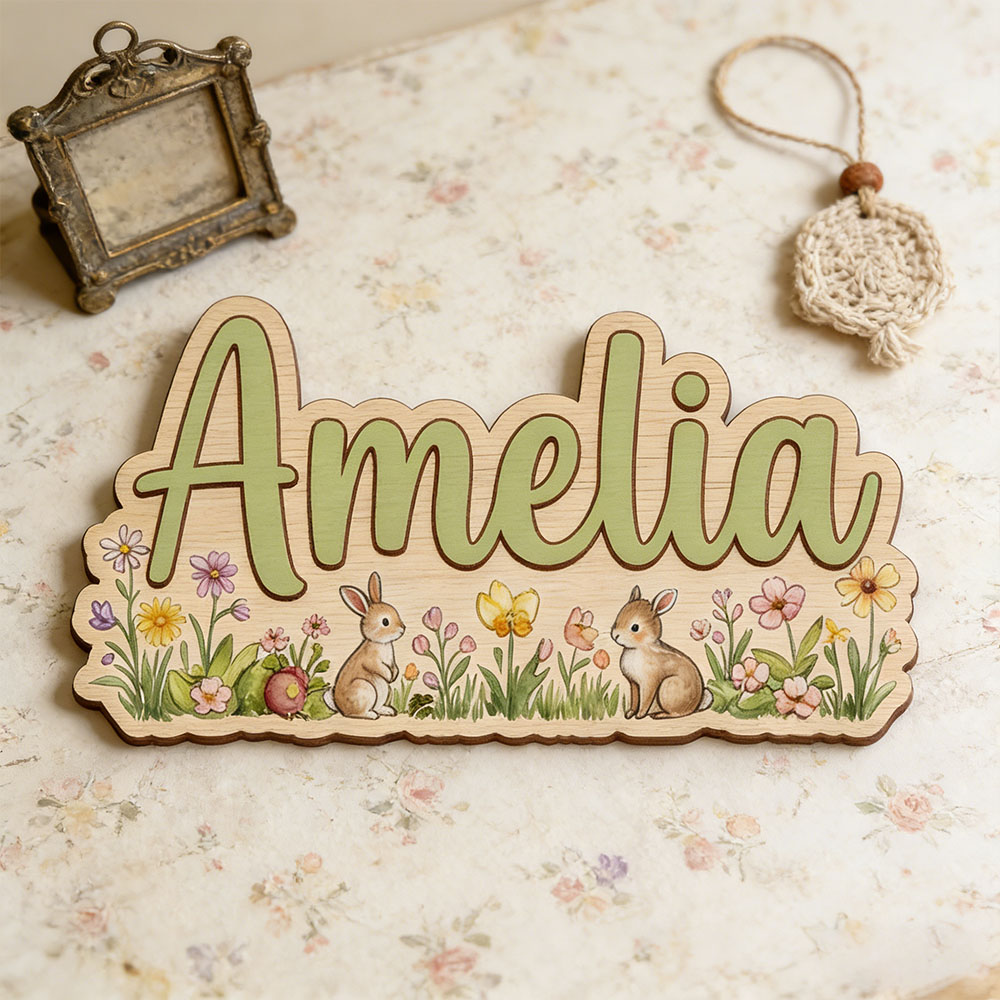 Personalized  'Two Bunnies Wil - Nursery review and price