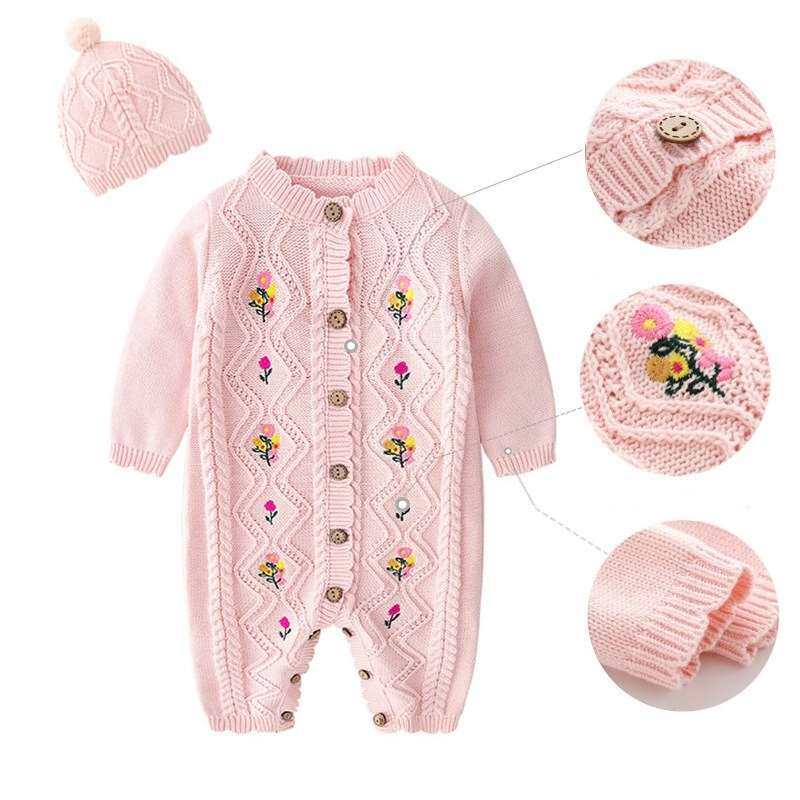 0-24M 100% Cotton Newborn Flow - Newborn Baby Girl Romper Floral review and price