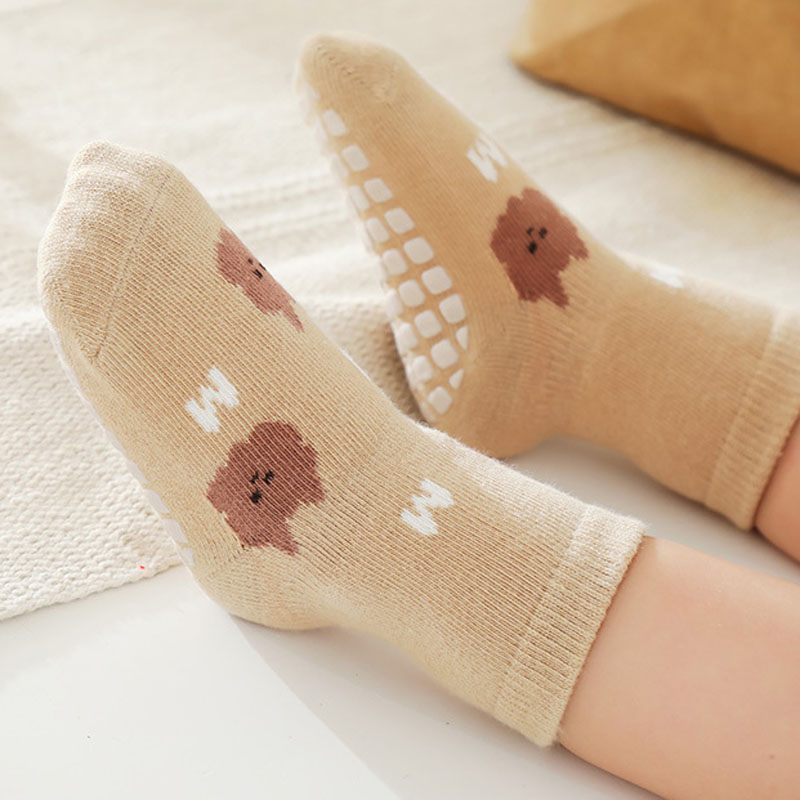 5 Pairs Kids Non-Slip Socks Cu - Unisex Baby Socks Non Slip review and price