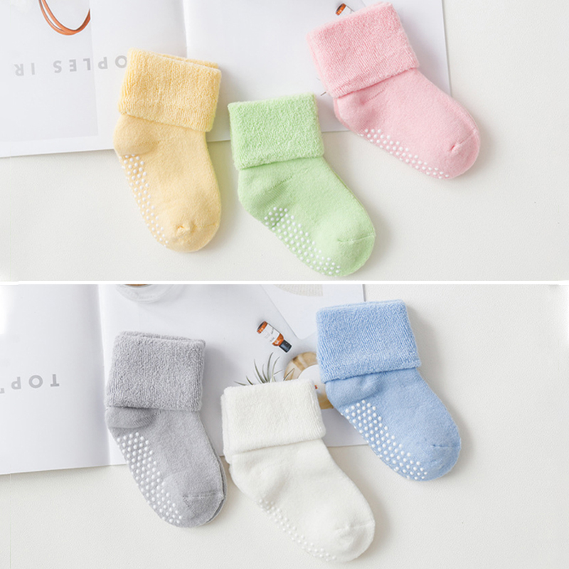 6 Pairs Thickened Fleece Child - Unisex Baby Socks Non Slip review and price
