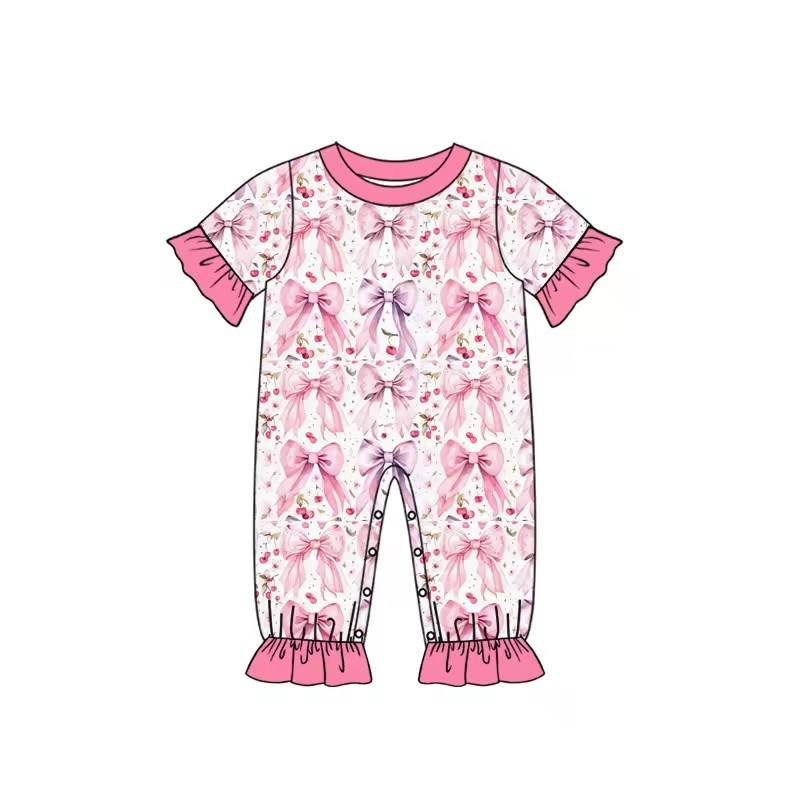 New Born Baby Girl Bow Pattern - Cotton Baby Onesies Zipper review and price