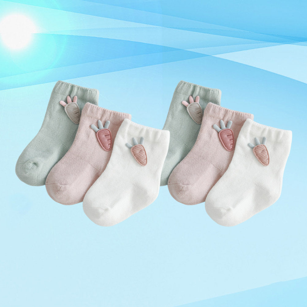 3Pair Baby Socks Cotton Cartoo - Unisex Baby Socks Non Slip review and price