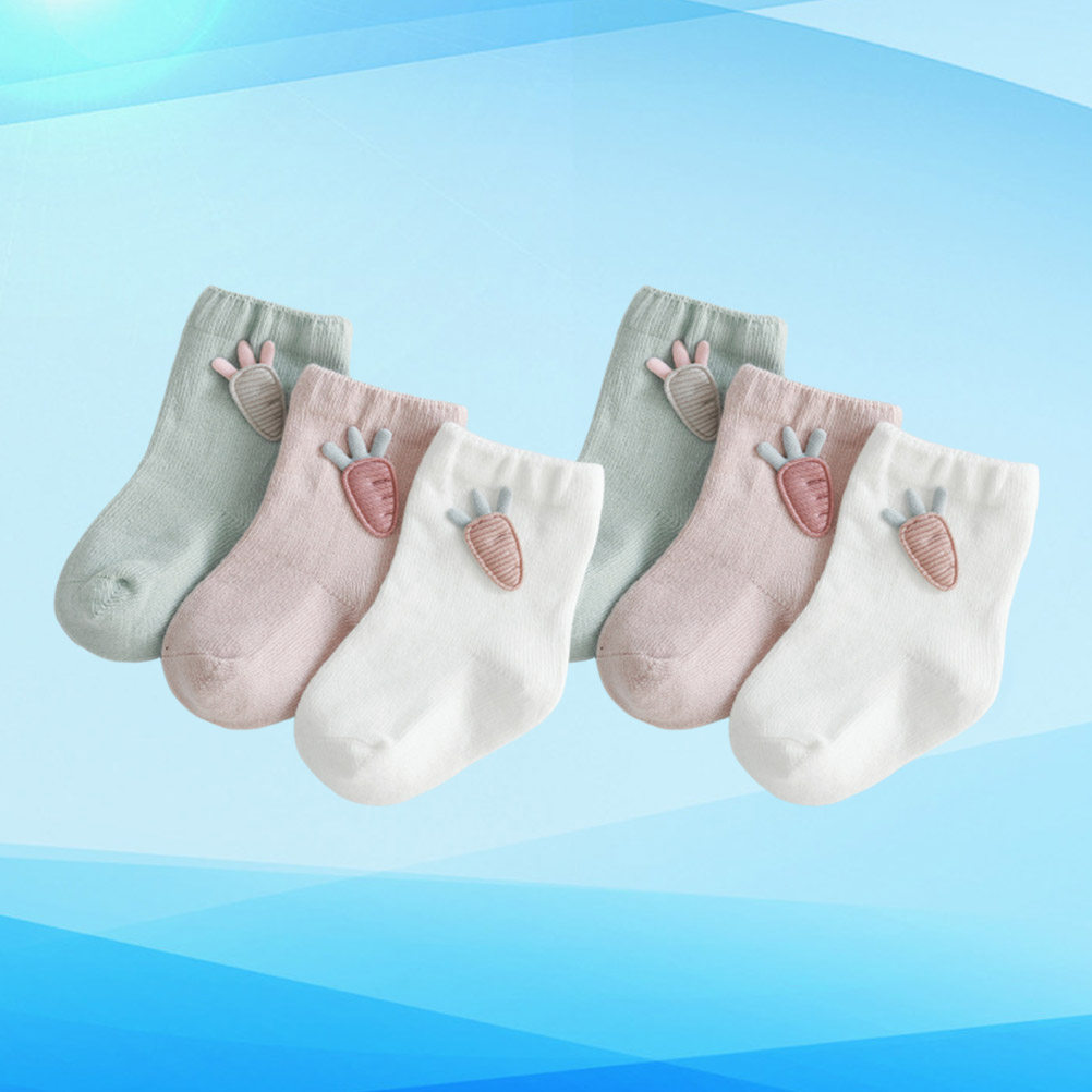 3Pair Baby Socks Cotton Cartoo - Unisex Baby Socks Non Slip review and price